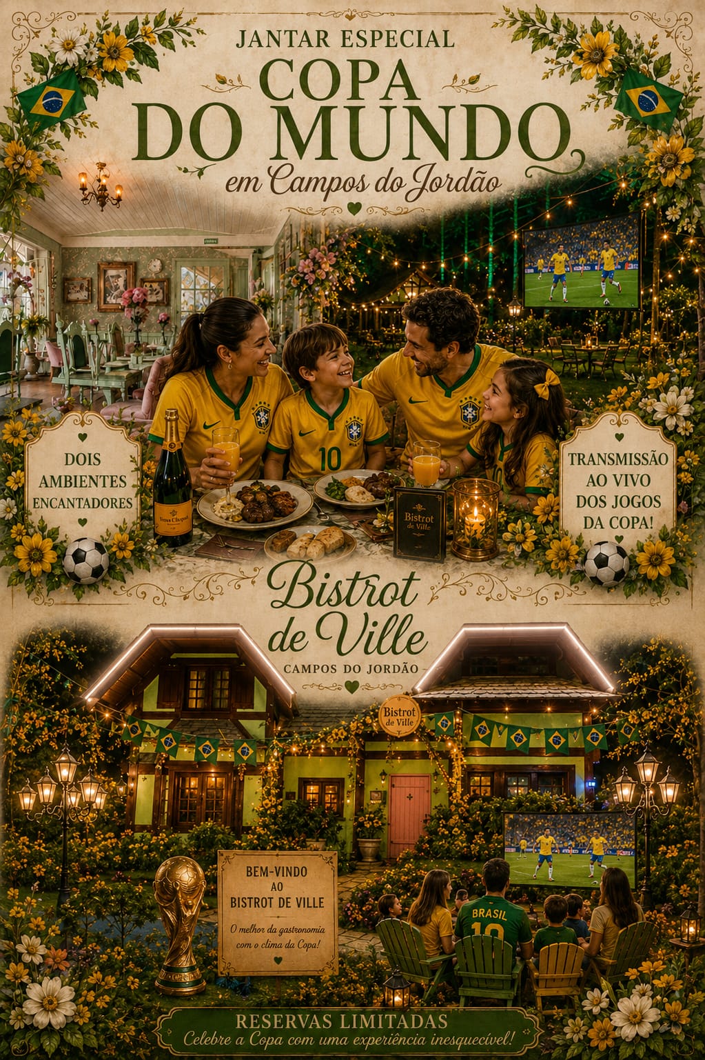 Jantar Especial Copa do Mundo em Campos do Jordão