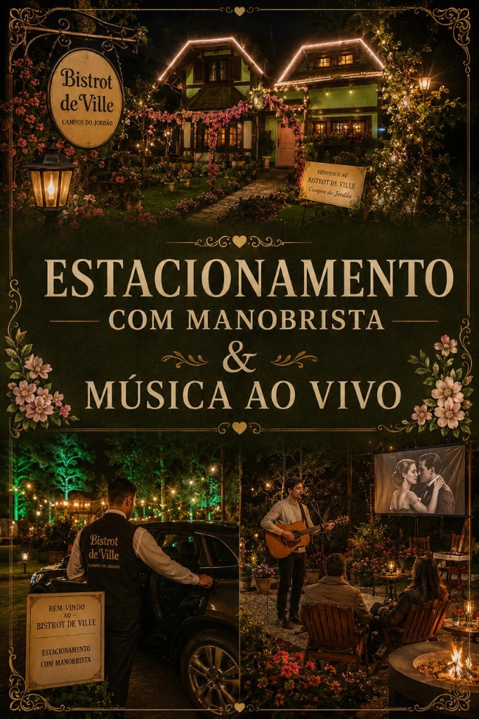 Poster Estacionamento com Manobrista e Música ao Vivo